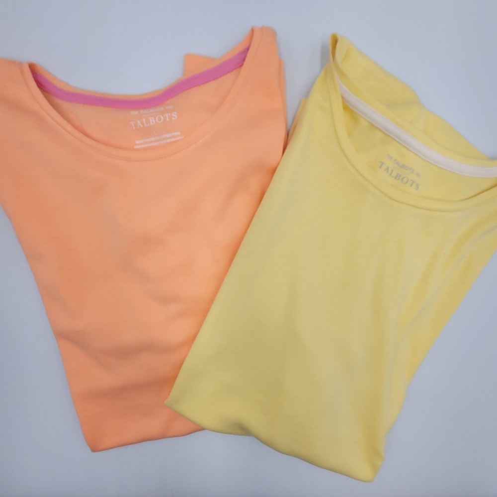 Talbots Tshirt Bundle 100% Pima Cotton Preppy Classic Layering Soft Size L